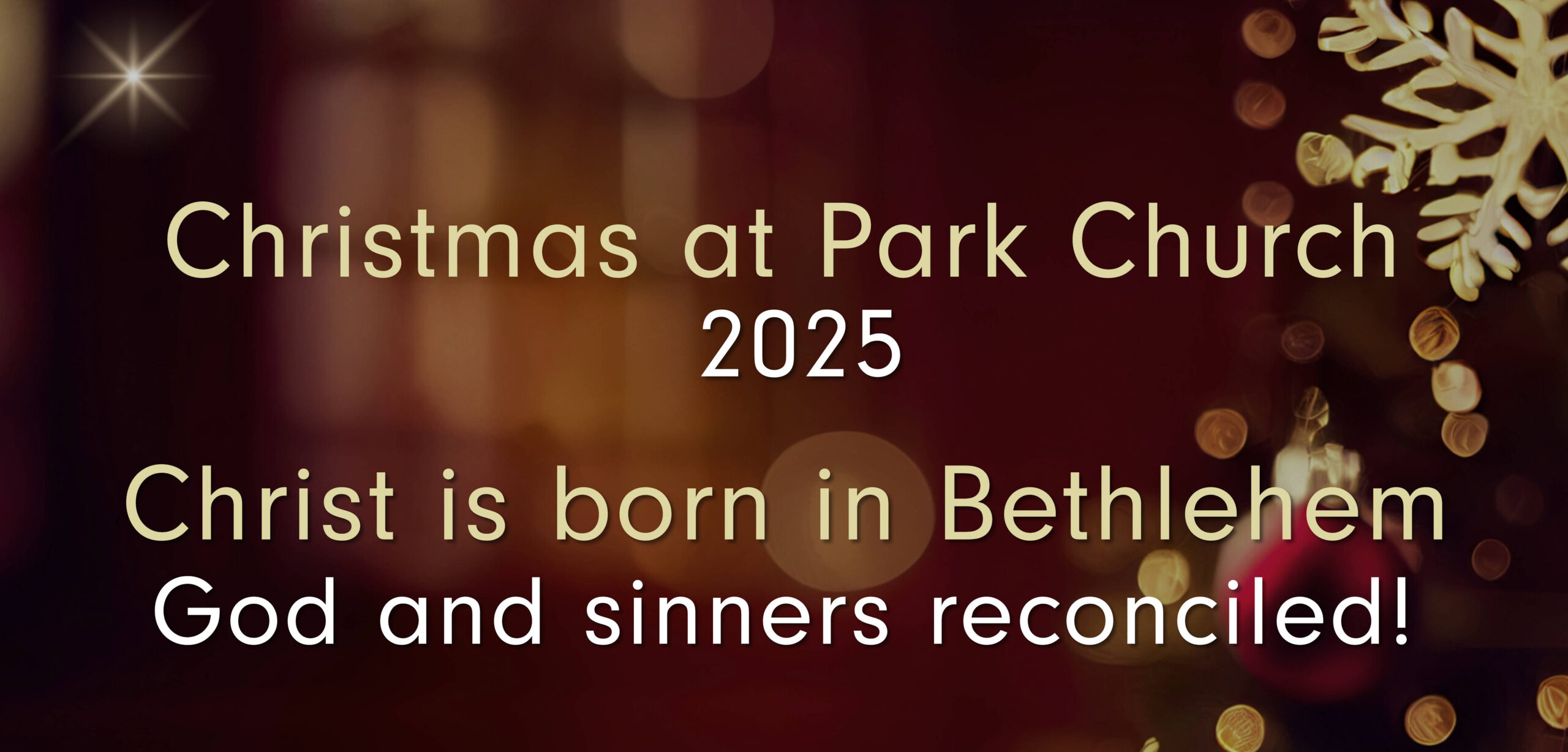 Christmas at Park Church 2025